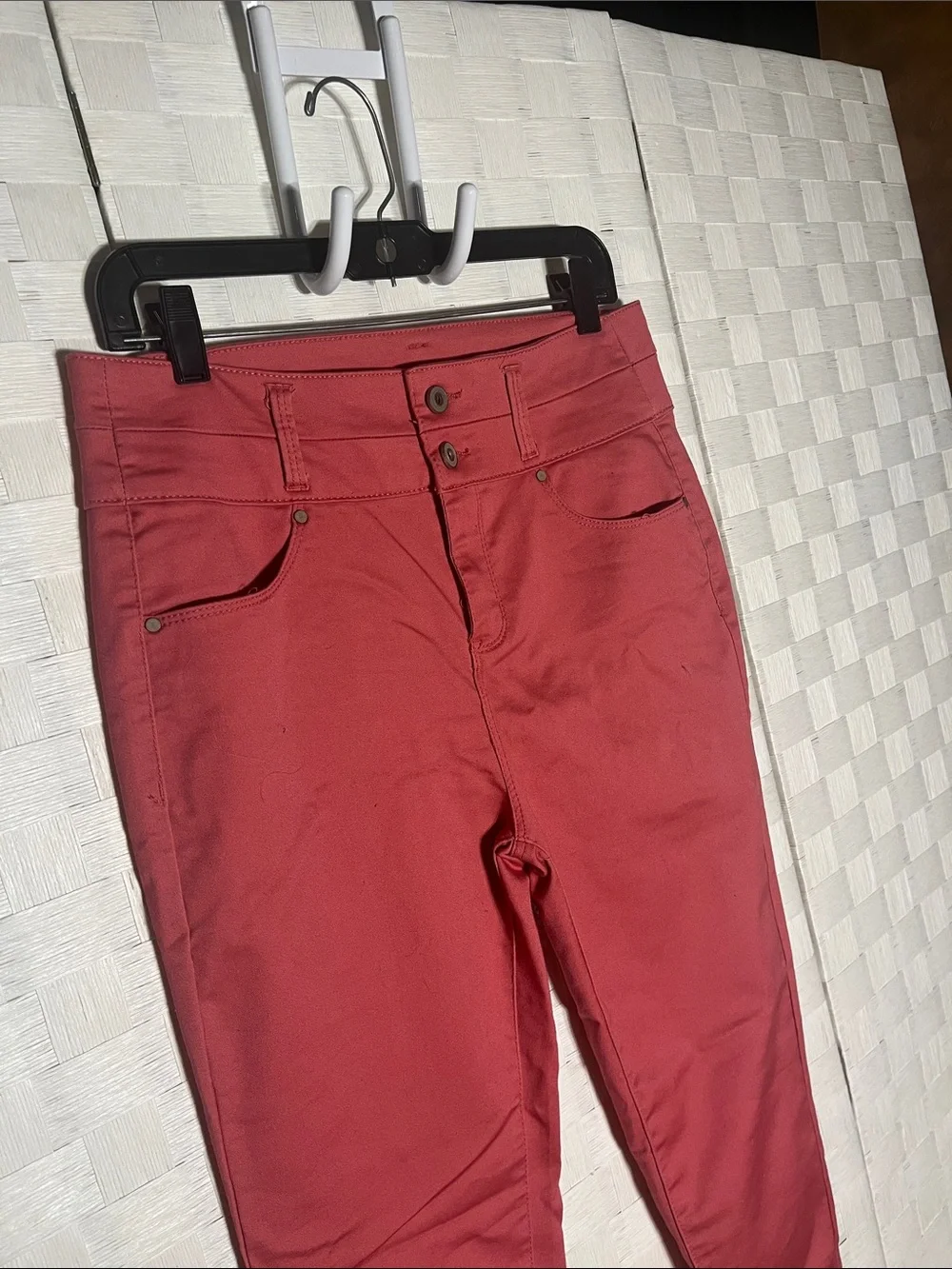love, Fire Women's Skinny Pants in Deep Red - Picture 3 of 6